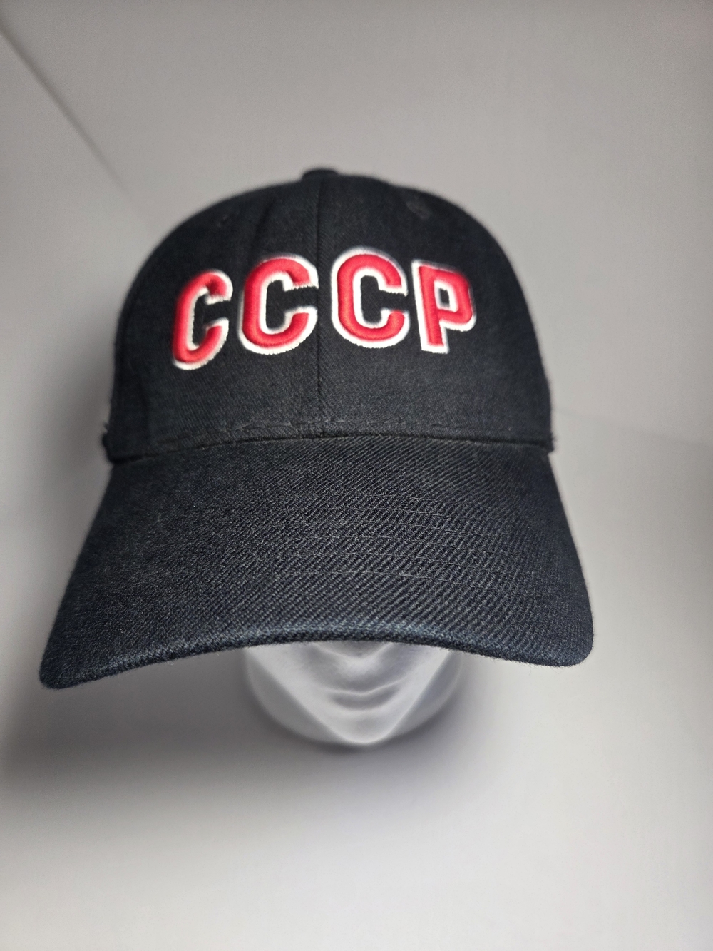 CCM Black Baseball Cap with Red CCCP Embroidery